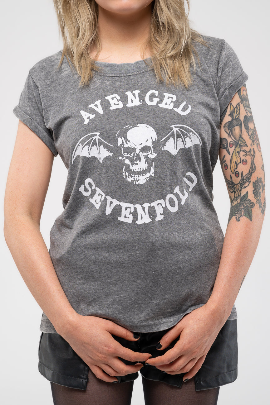 Avenged Sevenfold Deathbat Burnout T Shirt product image 3
