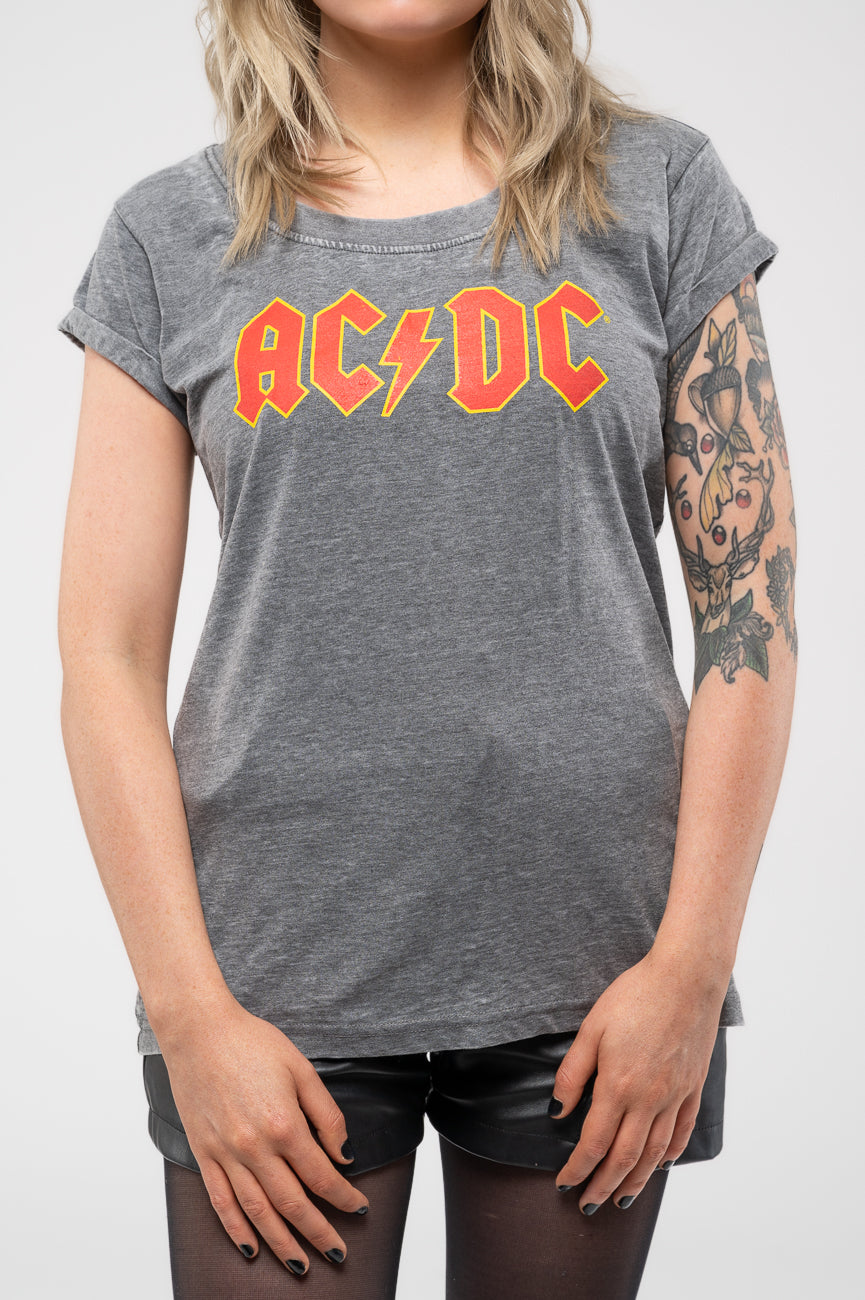 AC/DC Classic Band Logo Burnout T Shirt product image 3