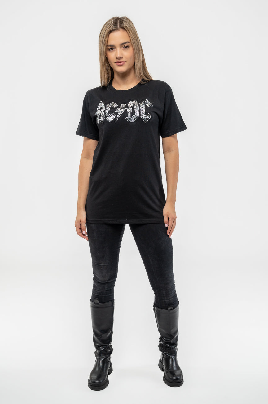 AC/DC Diamante Voltage Band Logo T Shirt product image 2