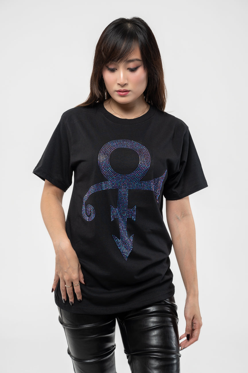 Prince Purple Diamante Symbol Logo T Shirt product image 1