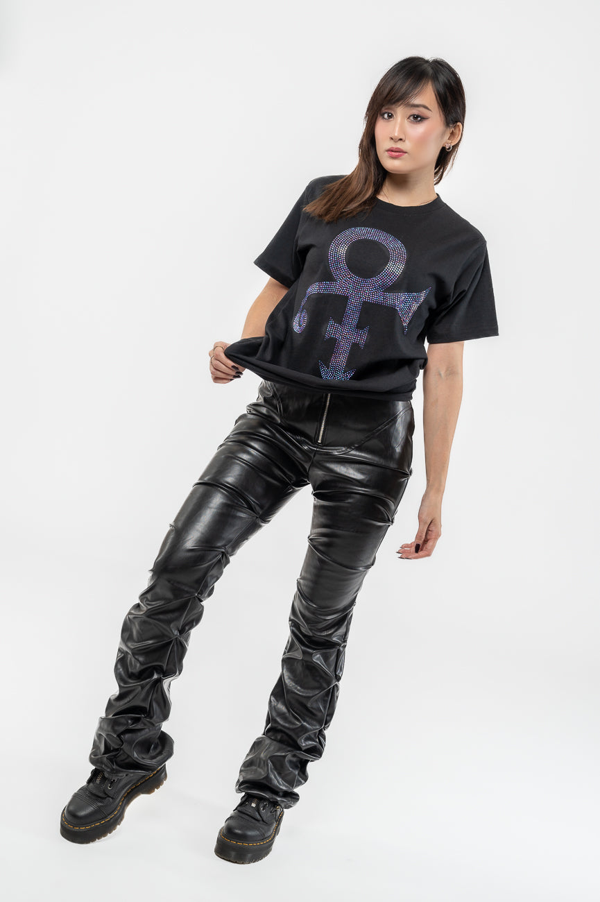Prince Purple Diamante Symbol Logo T Shirt product image 5