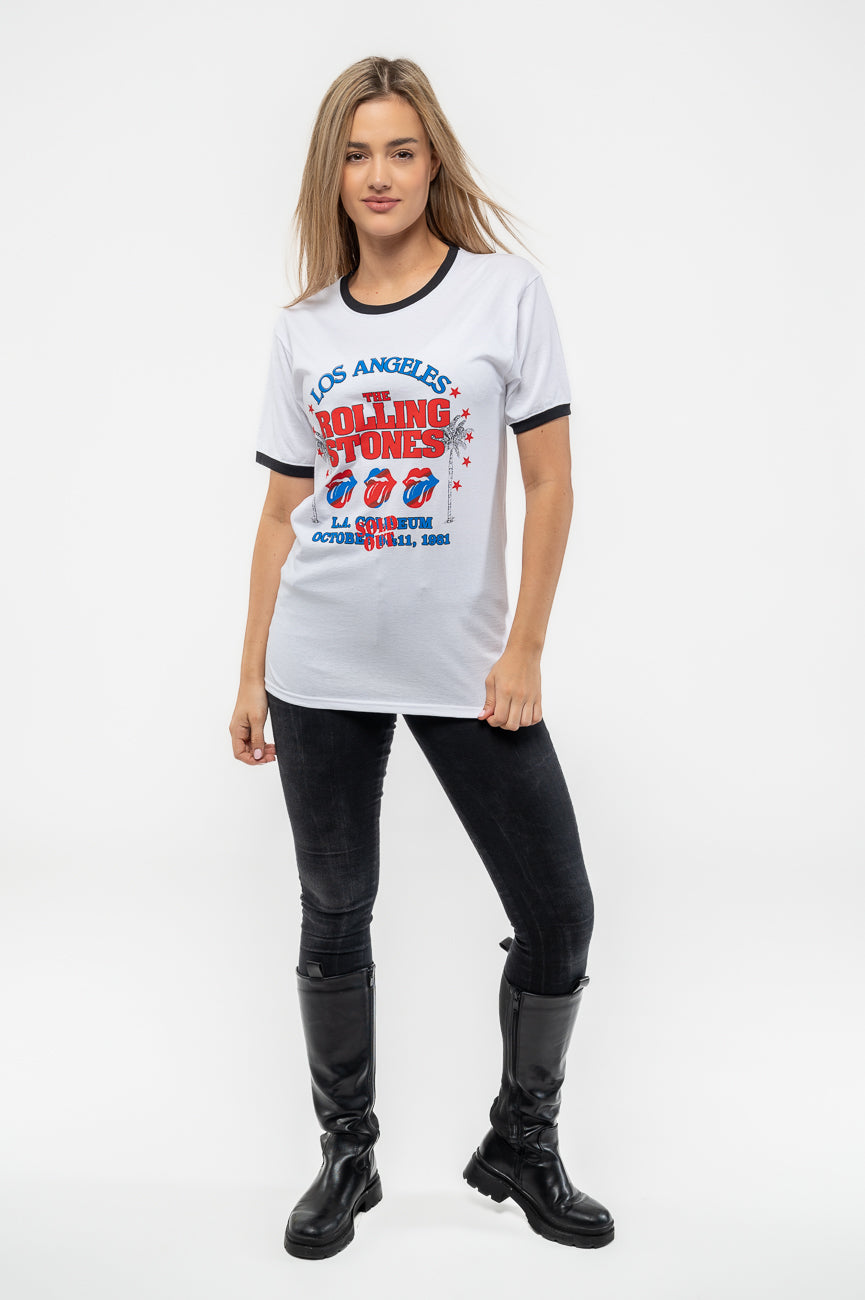 The Rolling Stones American Tour LA Ringer T Shirt product image 2
