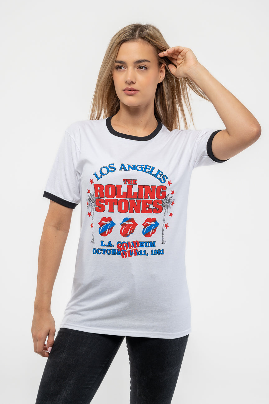 The Rolling Stones American Tour LA Ringer T Shirt product image 1