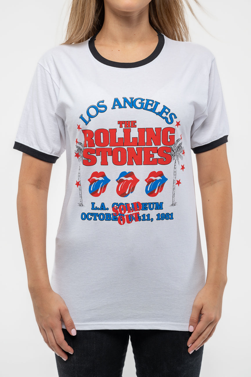 The Rolling Stones American Tour LA Ringer T Shirt product image 3