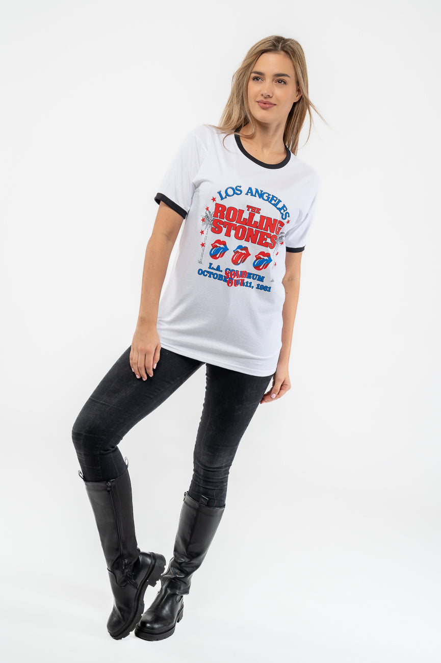 The Rolling Stones American Tour LA Ringer T Shirt product image 5