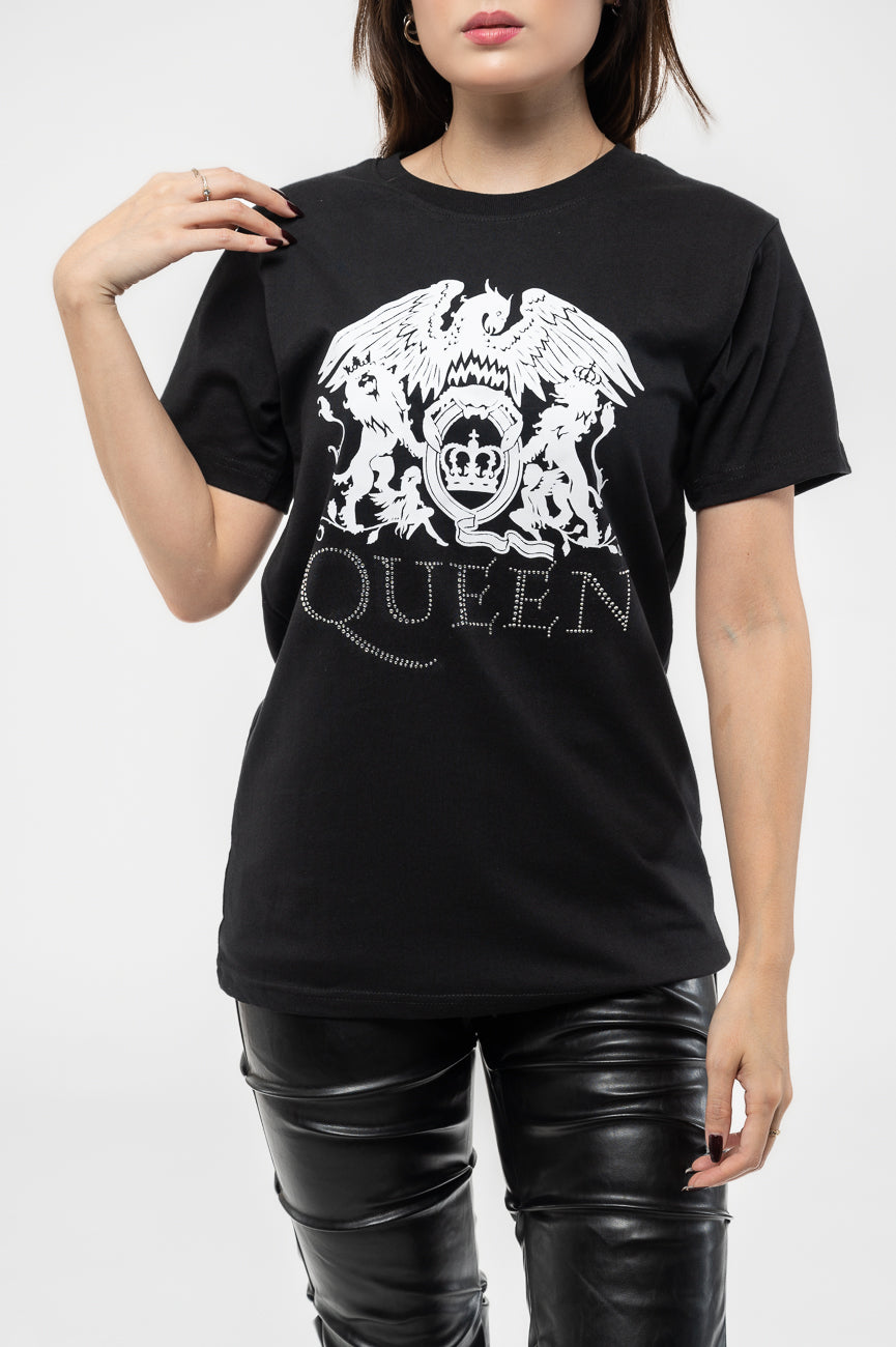 Queen Classic Crest Diamante T Shirt product image 3