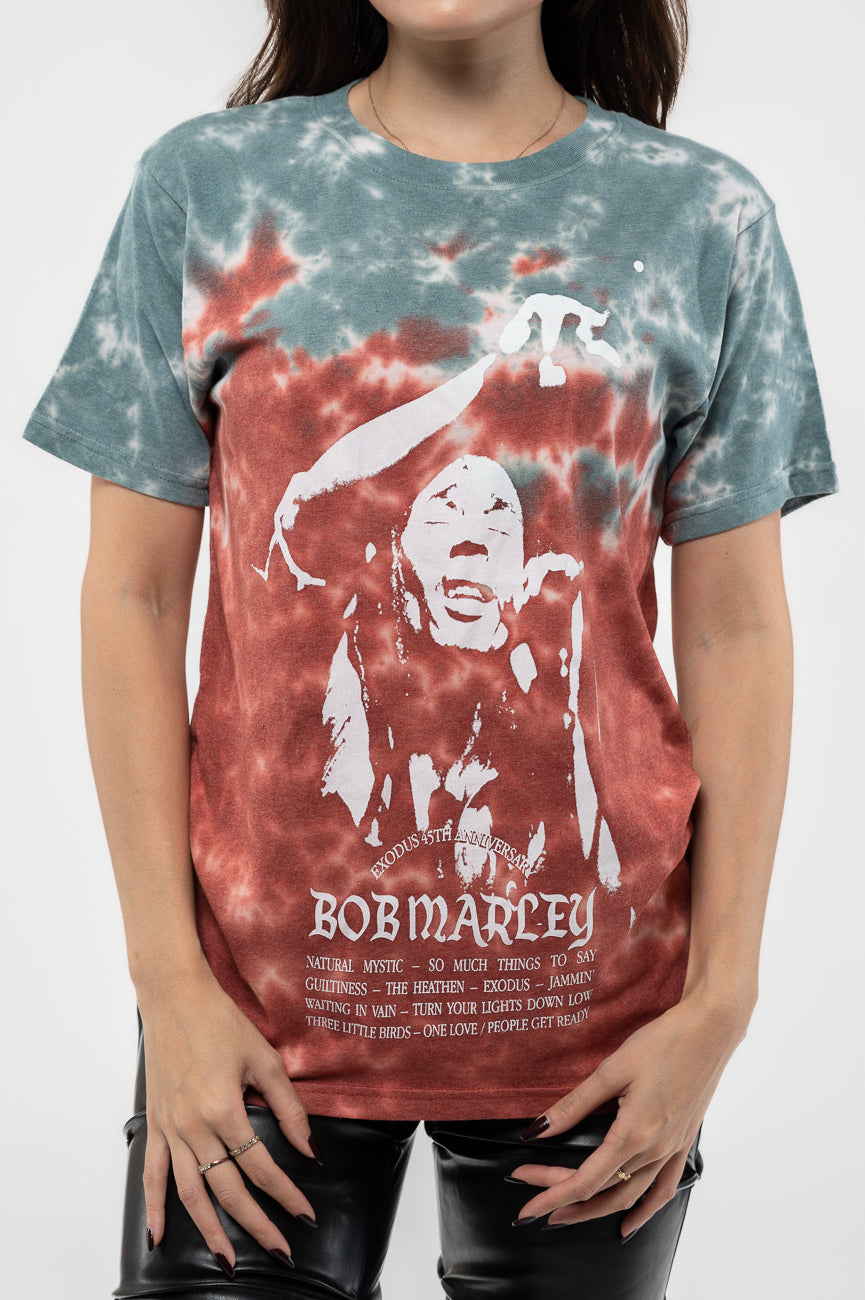 Bob Marley Exodus Playlist Dye Wash T Shirt product image 1