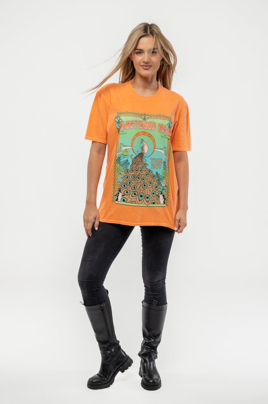 Fleetwood Mac 1970 Tour Peacock T Shirt product image 2