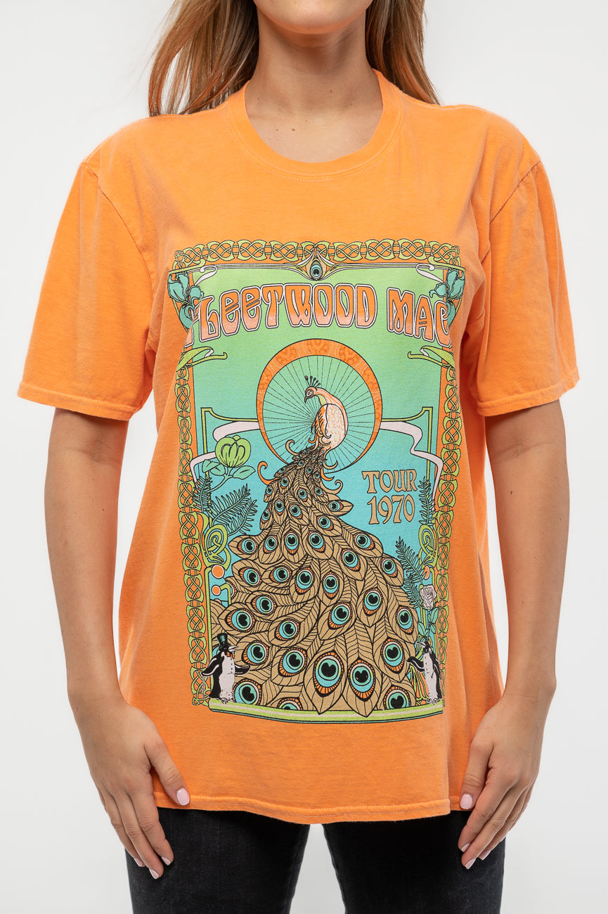 Fleetwood Mac 1970 Tour Peacock T Shirt product image 3