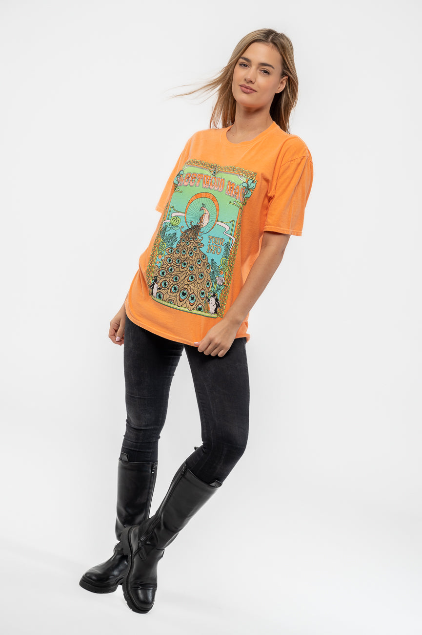 Fleetwood Mac 1970 Tour Peacock T Shirt product image 5