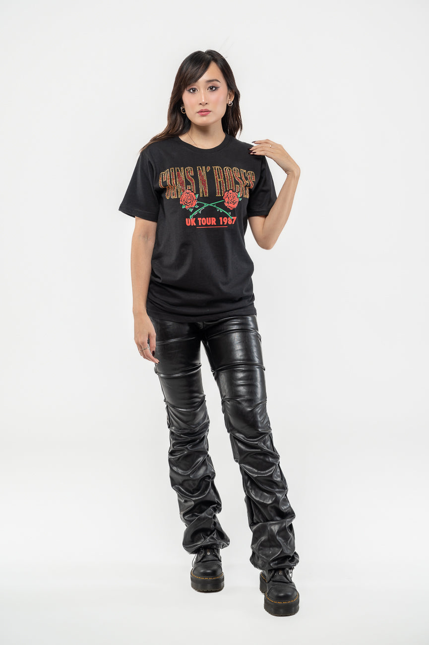 Guns N' Roses UK Tour 87 Diamante T Shirt product image 2
