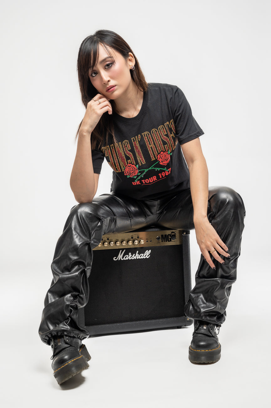 Guns N' Roses UK Tour 87 Diamante T Shirt product image 4