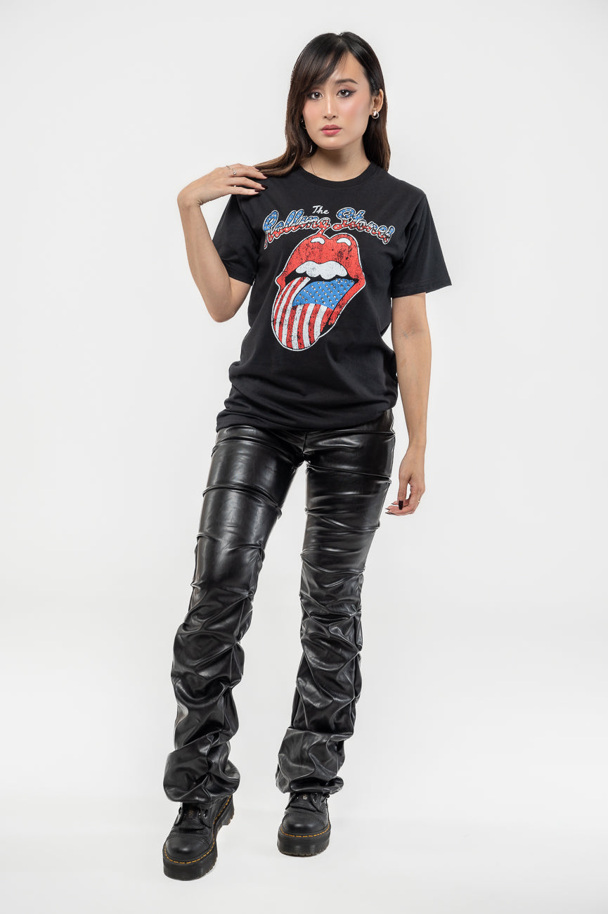 The Rolling Stones Diamante USA Tongue T Shirt product image 2