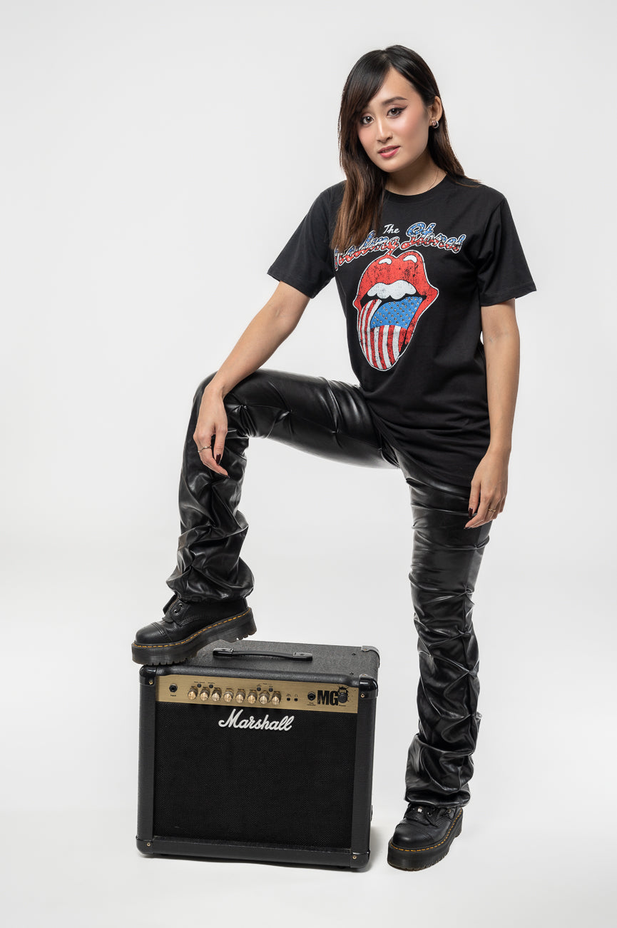 The Rolling Stones Diamante USA Tongue T Shirt product image 4