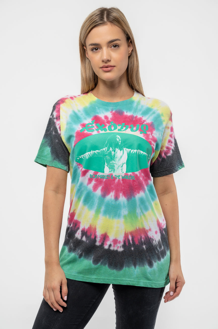 Bob Marley Exodus Oval Tie Dye T Shirt product image 1