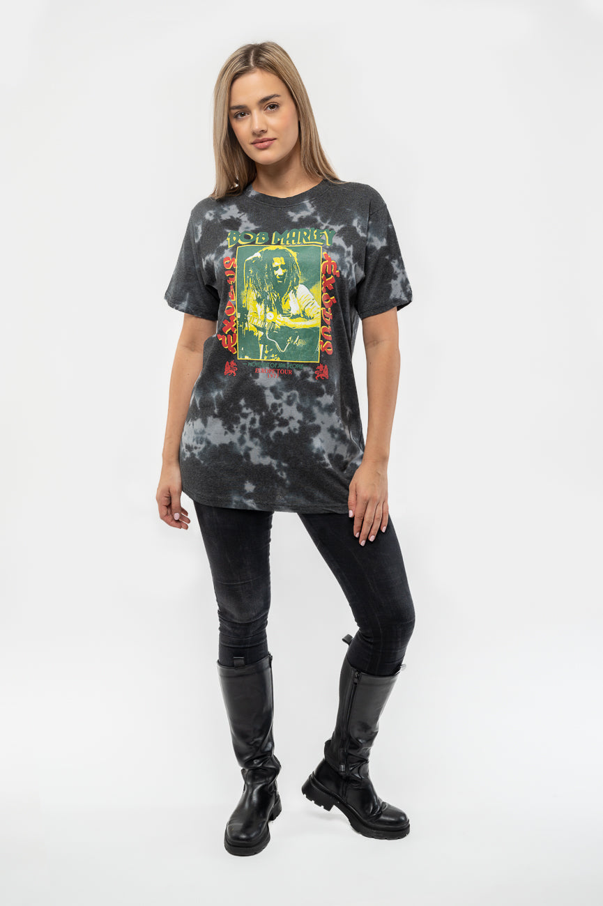 Bob Marley Exodus European Tour Dye Wash T Shirt product image 2
