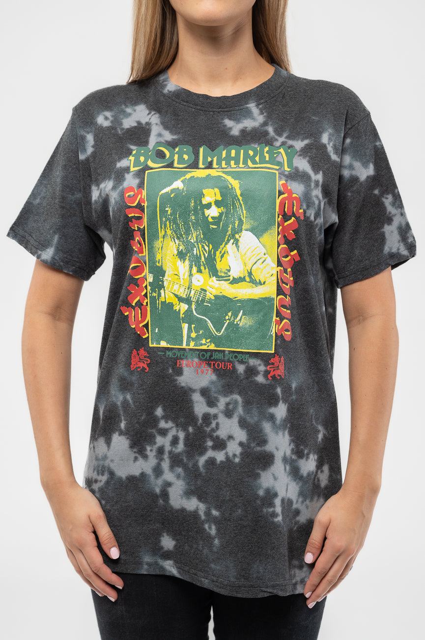 Bob Marley Exodus European Tour Dye Wash T Shirt product image 3