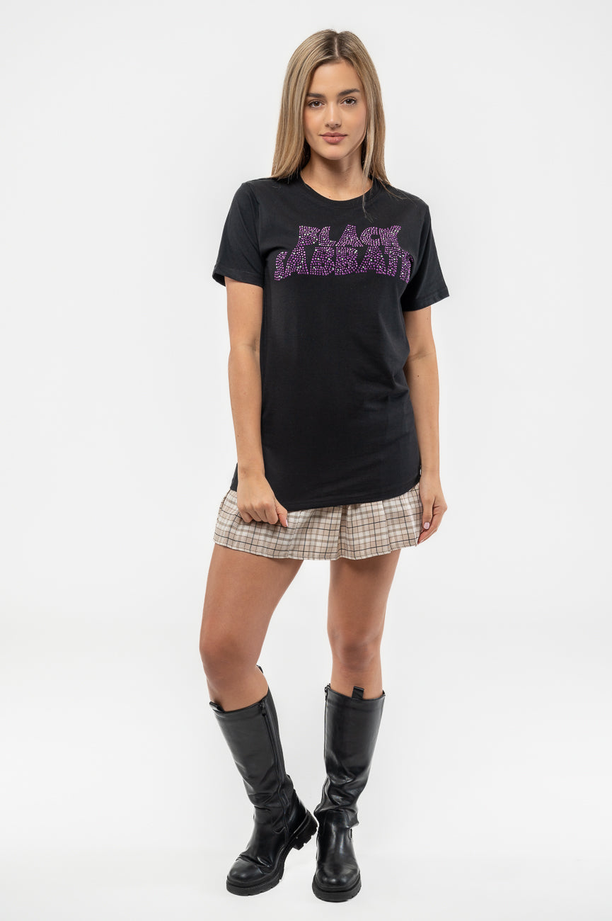 Black Sabbath Classic Wavy Diamante T Shirt product image 2