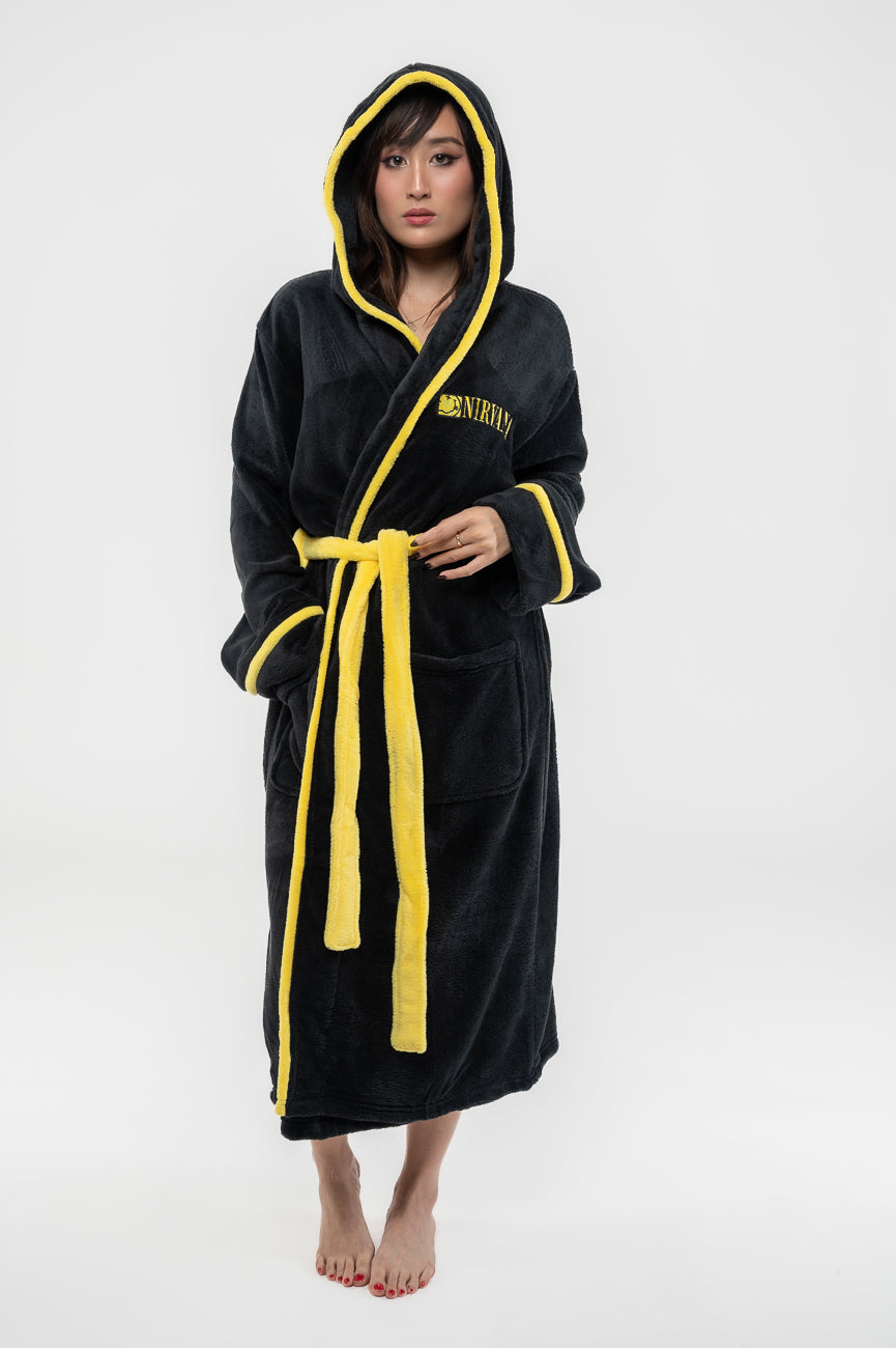 Nirvana Yellow Grunge Smile Bathrobe