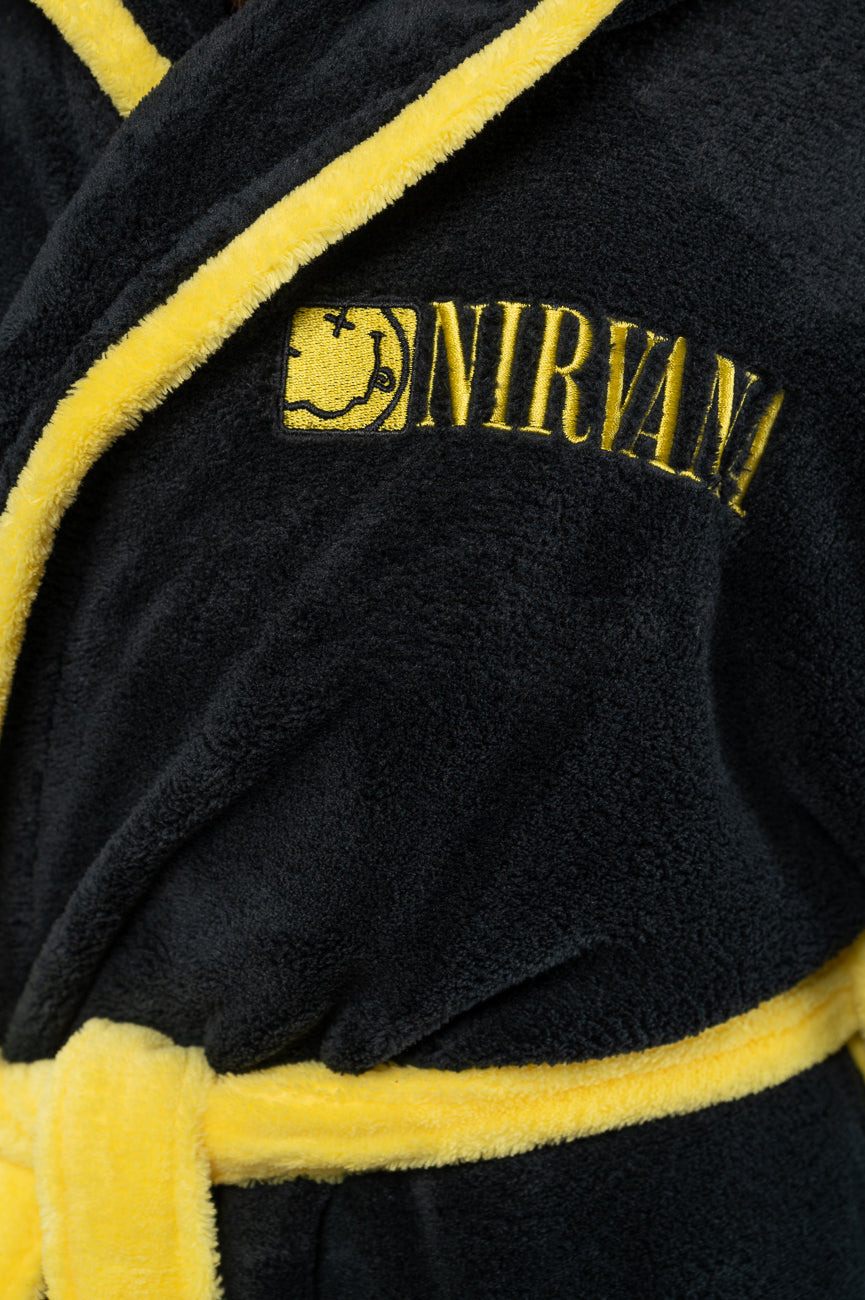 Nirvana Yellow Grunge Smile Bathrobe