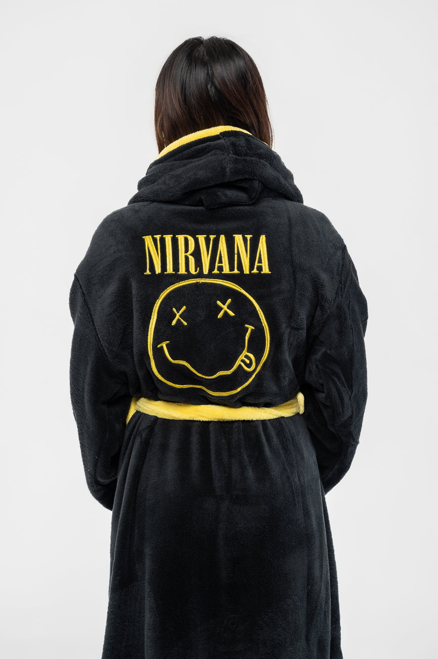 Nirvana Yellow Grunge Smile Bathrobe