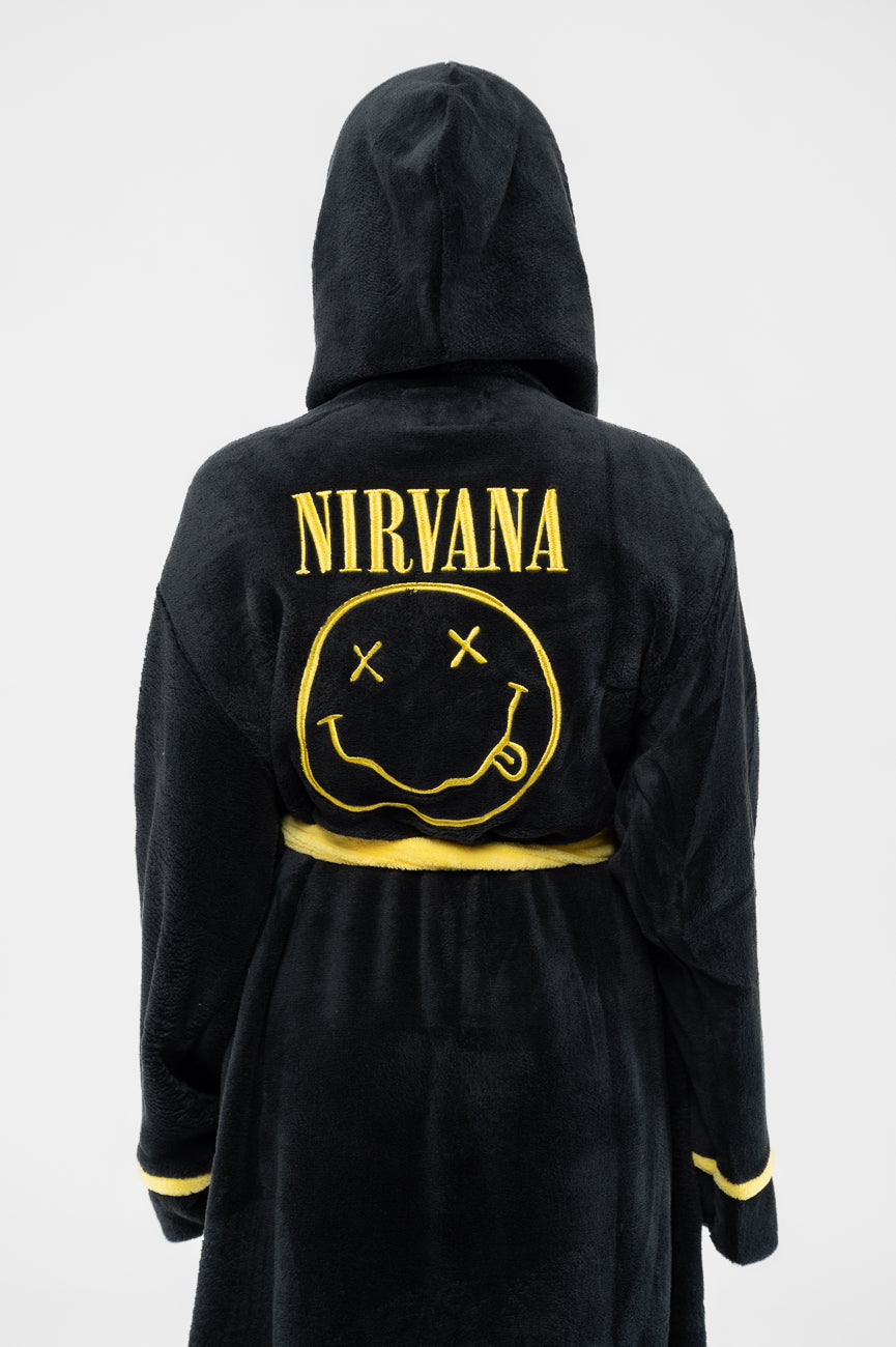 Nirvana Yellow Grunge Smile Bathrobe