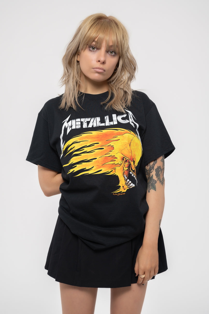 Metallica Flaming Skull Tour 94 T Shirt product image 1