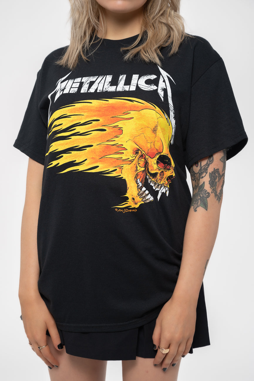 Metallica Flaming Skull Tour 94 T Shirt product image 3
