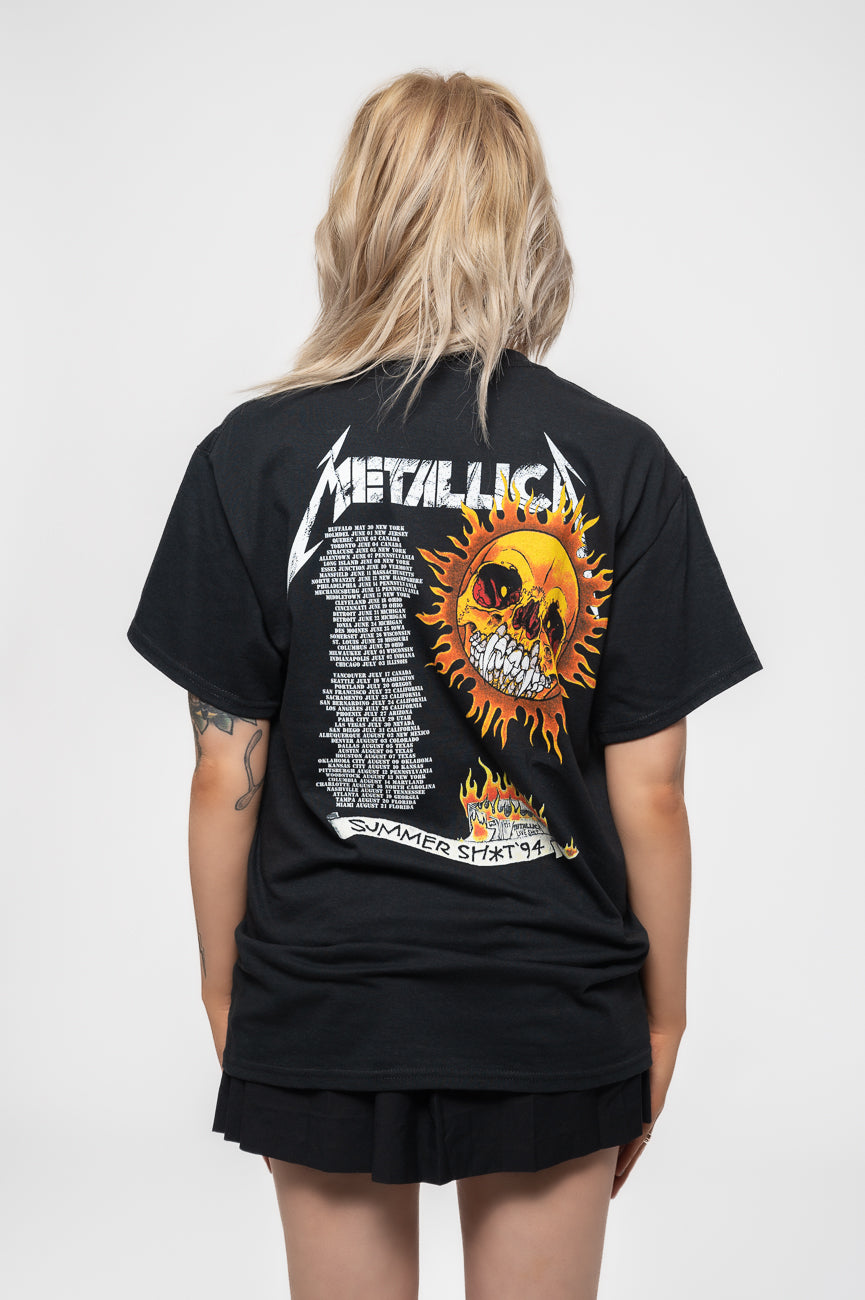 Metallica Flaming Skull Tour 94 T Shirt product image 4