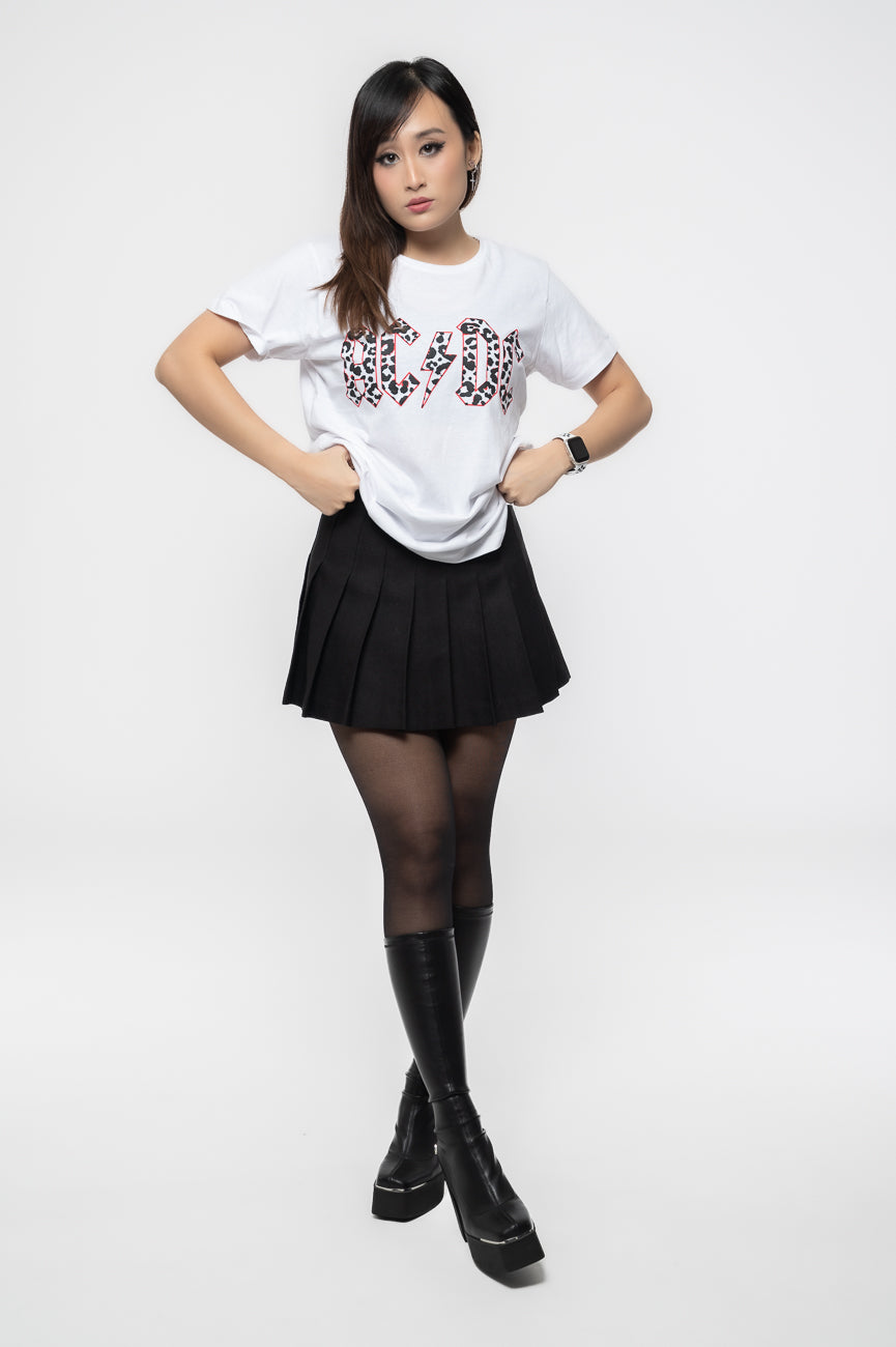 AC/DC Mono Leopard Print Skinny Fit T Shirt product image 2