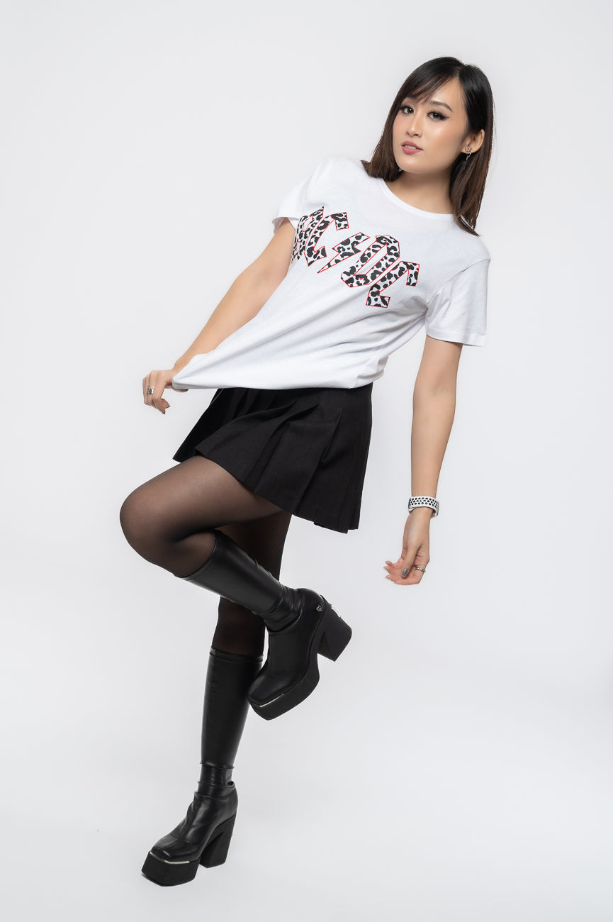 AC/DC Mono Leopard Print Skinny Fit T Shirt product image 5