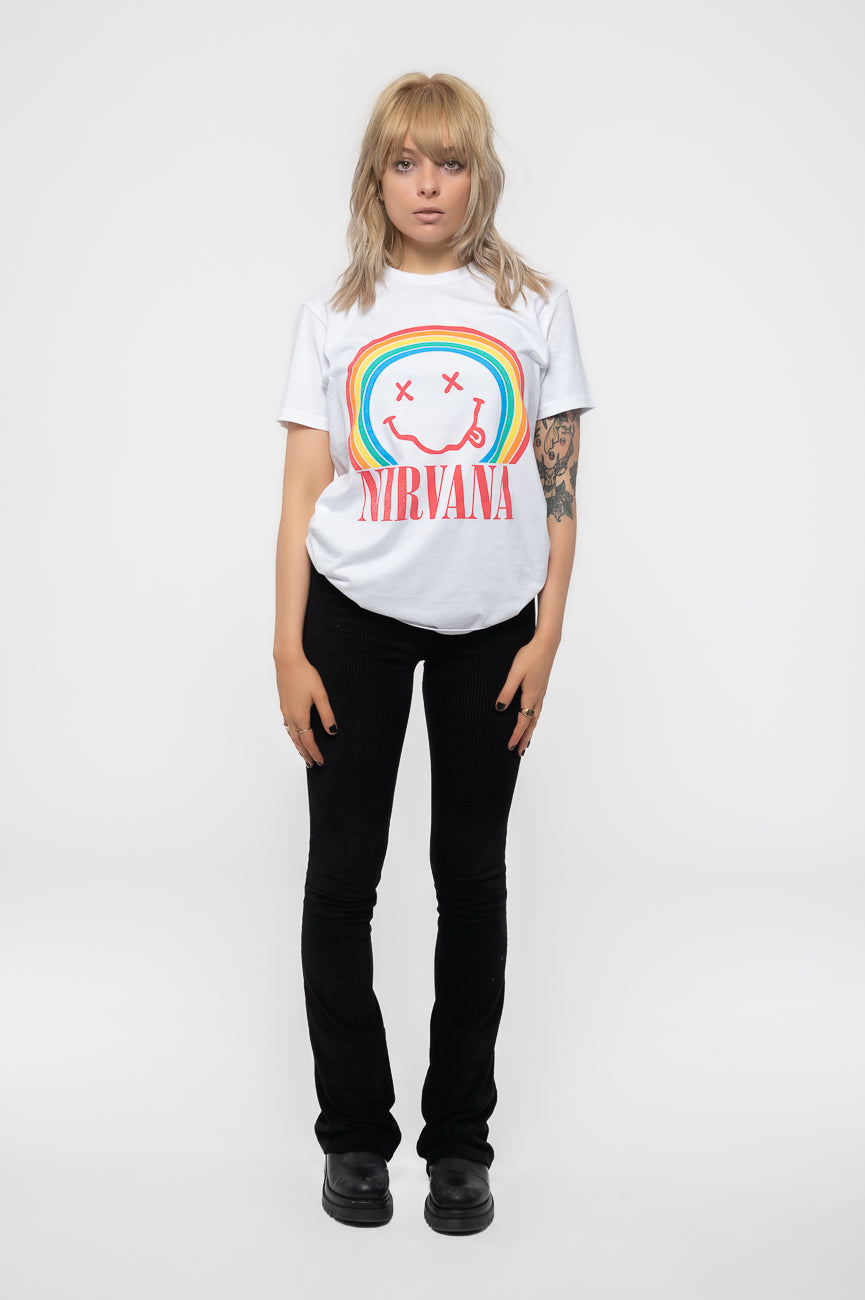 Nirvana Rainbow Grunge Smile T Shirt product image 2
