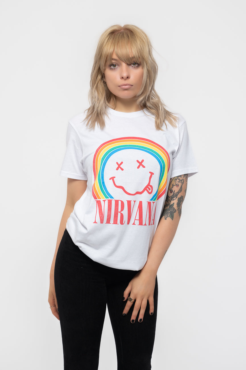 Nirvana Rainbow Grunge Smile T Shirt product image 1