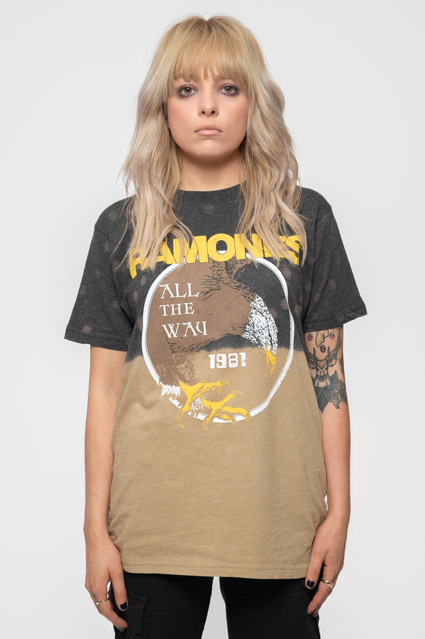 Ramones All The Way Dye Wash T Shirt product image 1