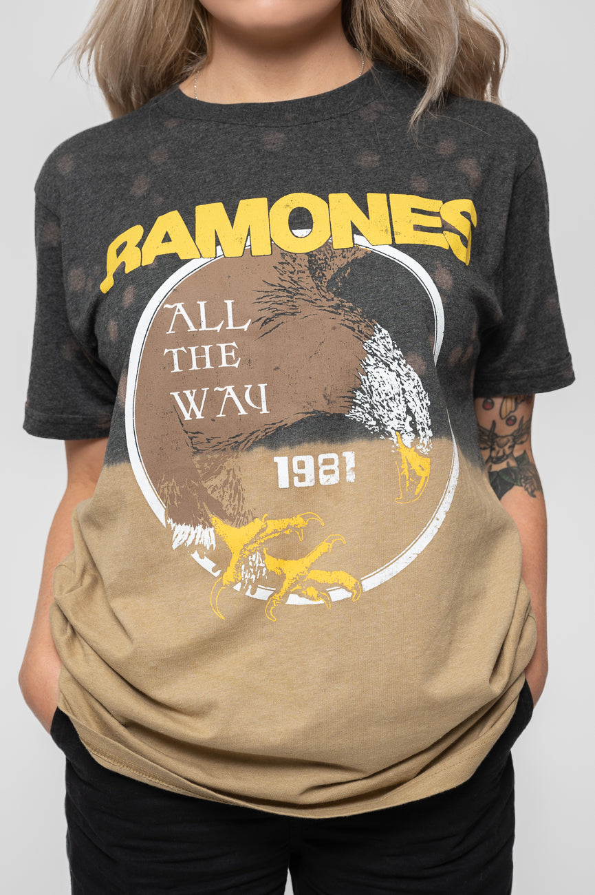 Ramones All The Way Dye Wash T Shirt product image 3