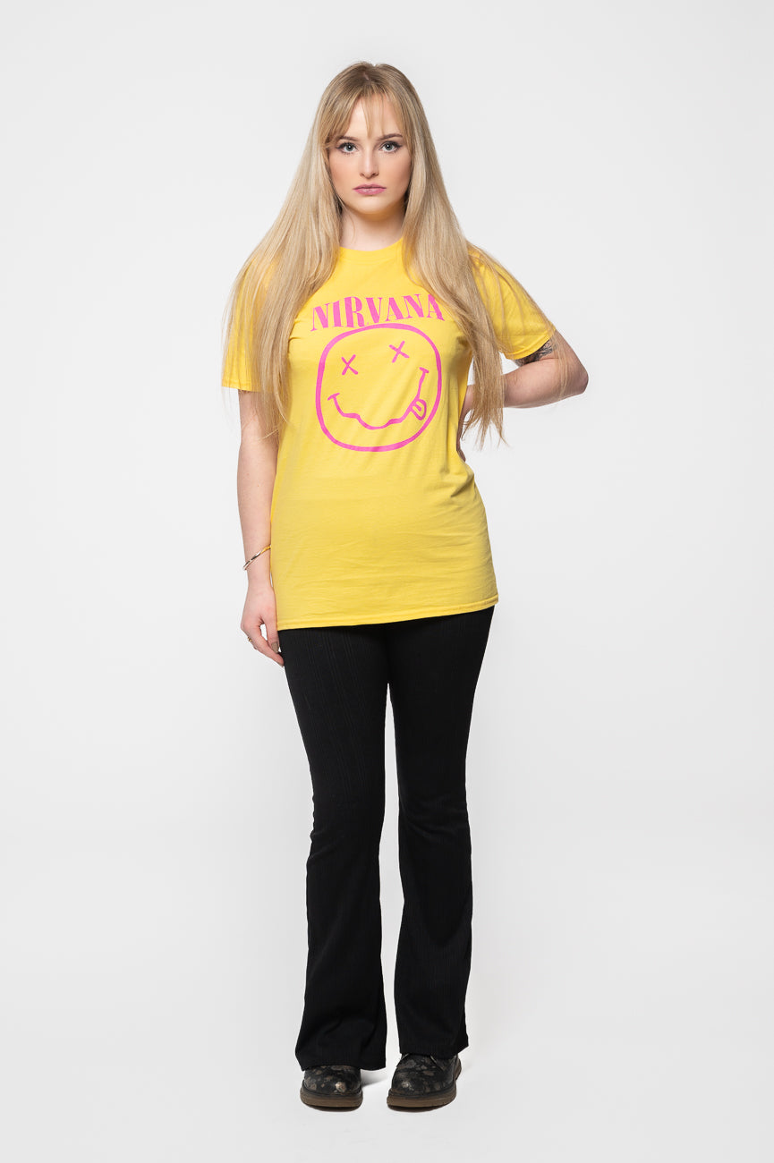 Nirvana Pink Grunge Smile T Shirt product image 2