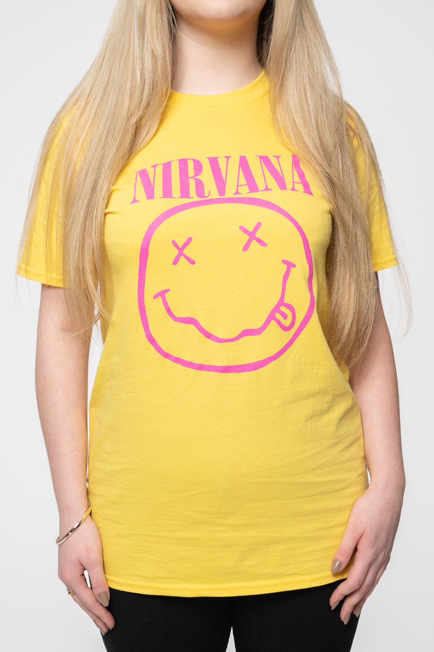 Nirvana Pink Grunge Smile T Shirt product image 3