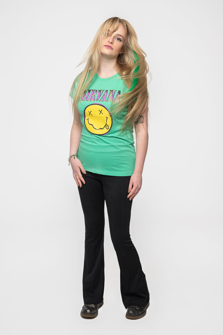 Nirvana Pink Grunge Smile Skinny T Shirt product image 5