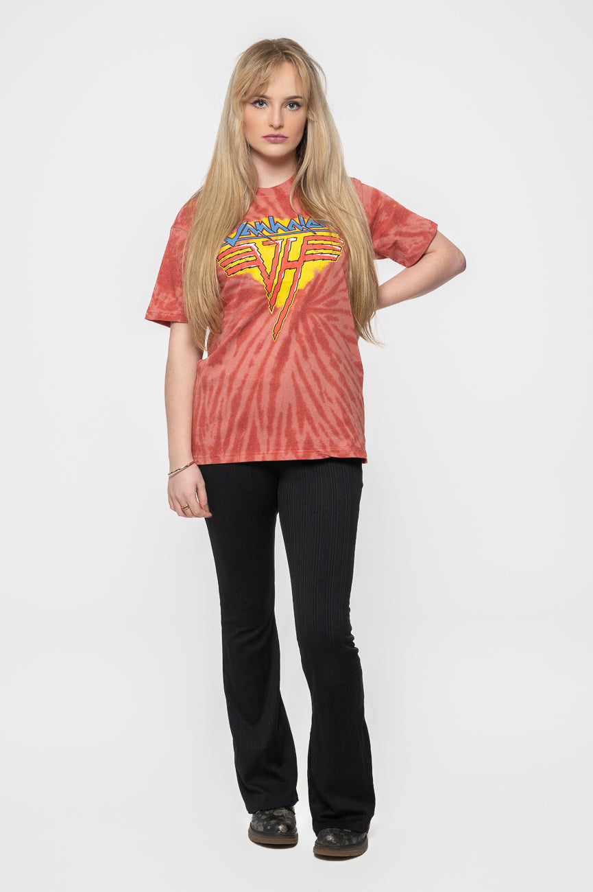Van Halen Jagged Band Logo Dye Wash T Shirt product image 2