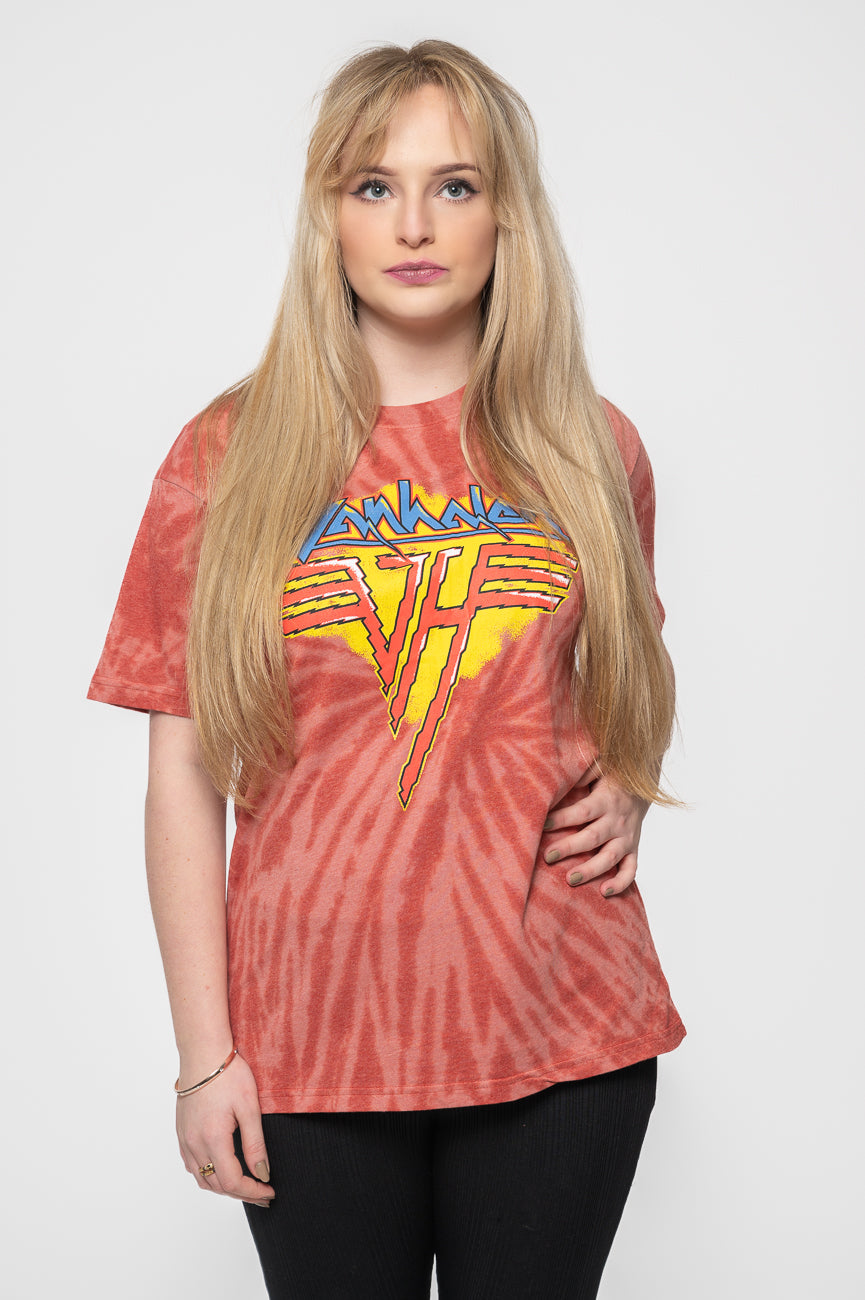 Van Halen Jagged Band Logo Dye Wash T Shirt product image 1