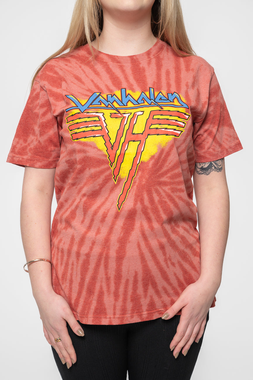 Van Halen Jagged Band Logo Dye Wash T Shirt product image 3