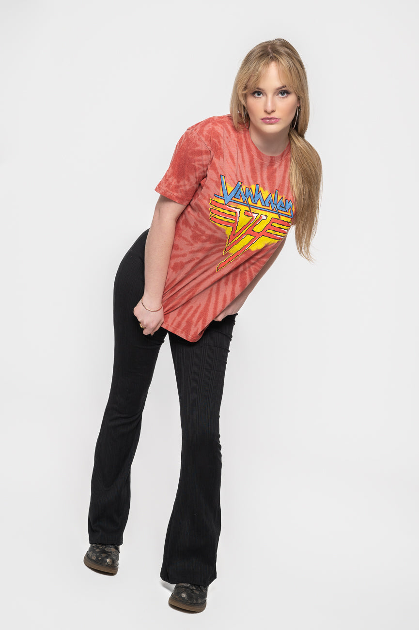 Van Halen Jagged Band Logo Dye Wash T Shirt product image 5