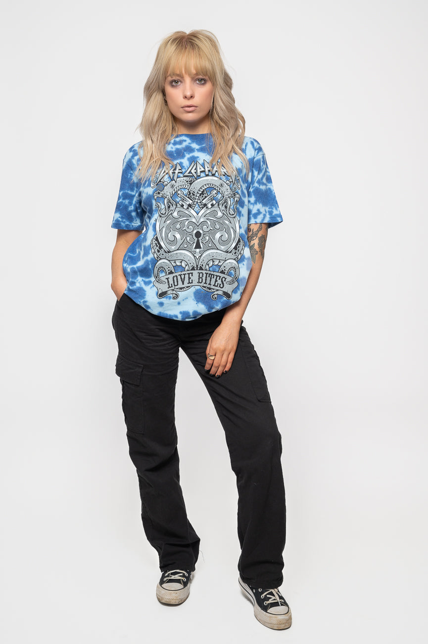 Def Leppard Love Bites Dye Wash T Shirt product image 2