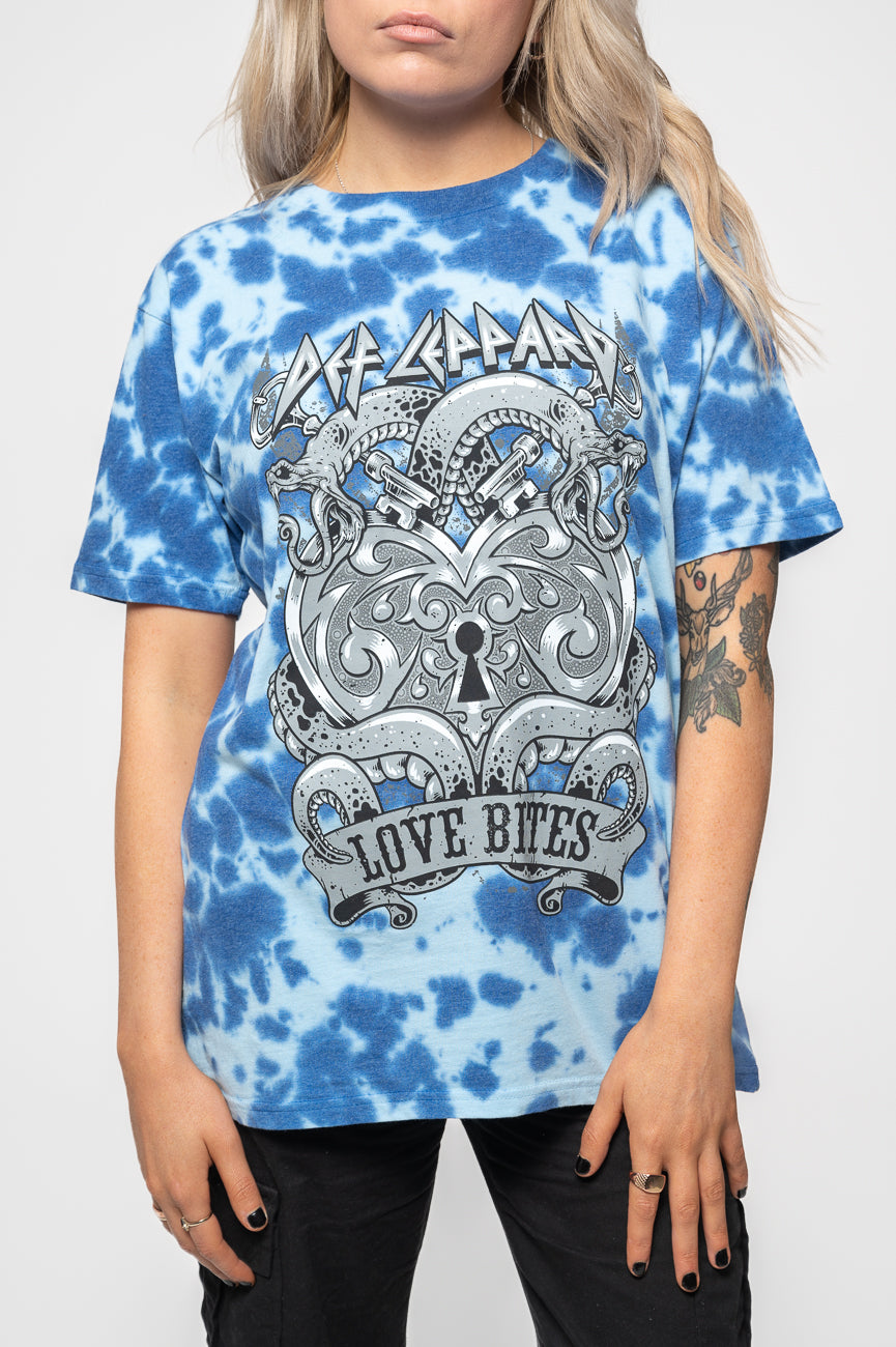 Def Leppard Love Bites Dye Wash T Shirt product image 3