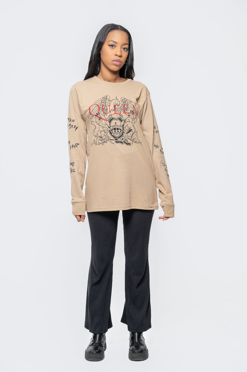 Queen Handwritten Song Titles Long Sleeve T Shirt product image 2