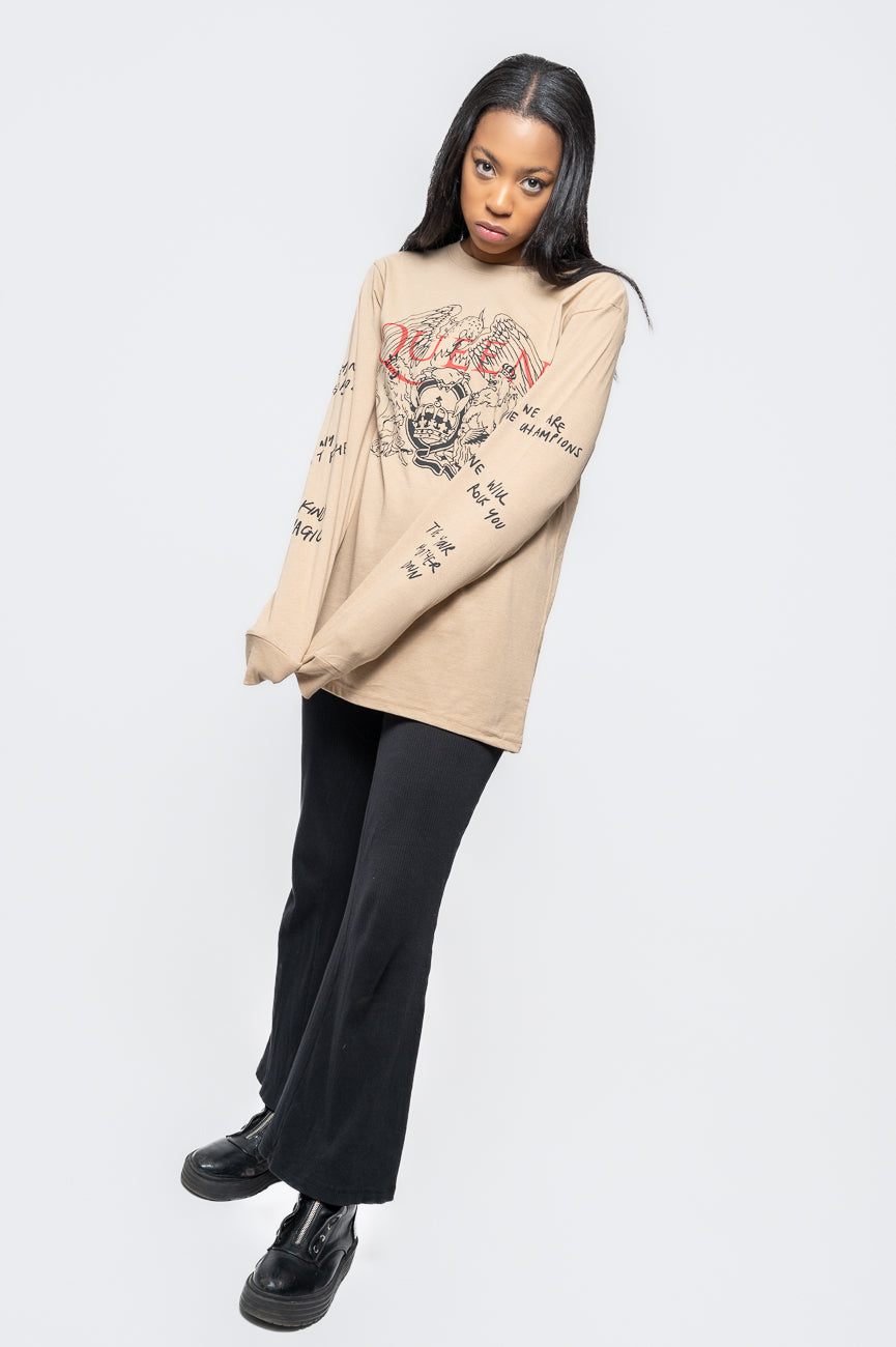 Queen Handwritten Song Titles Long Sleeve T Shirt product image 5