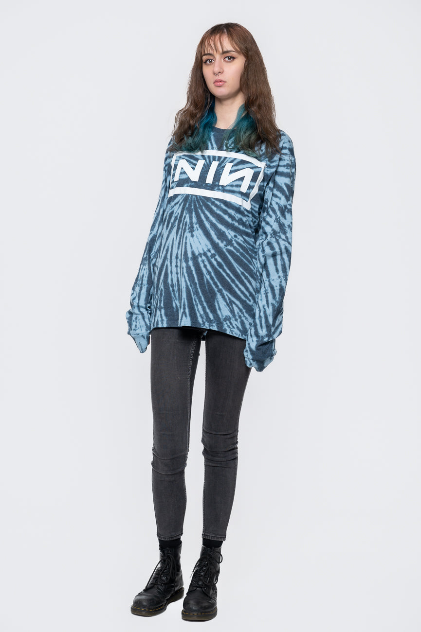 Nine Inch Nails Dip Dye Long Sleeve T Shirt product image 2