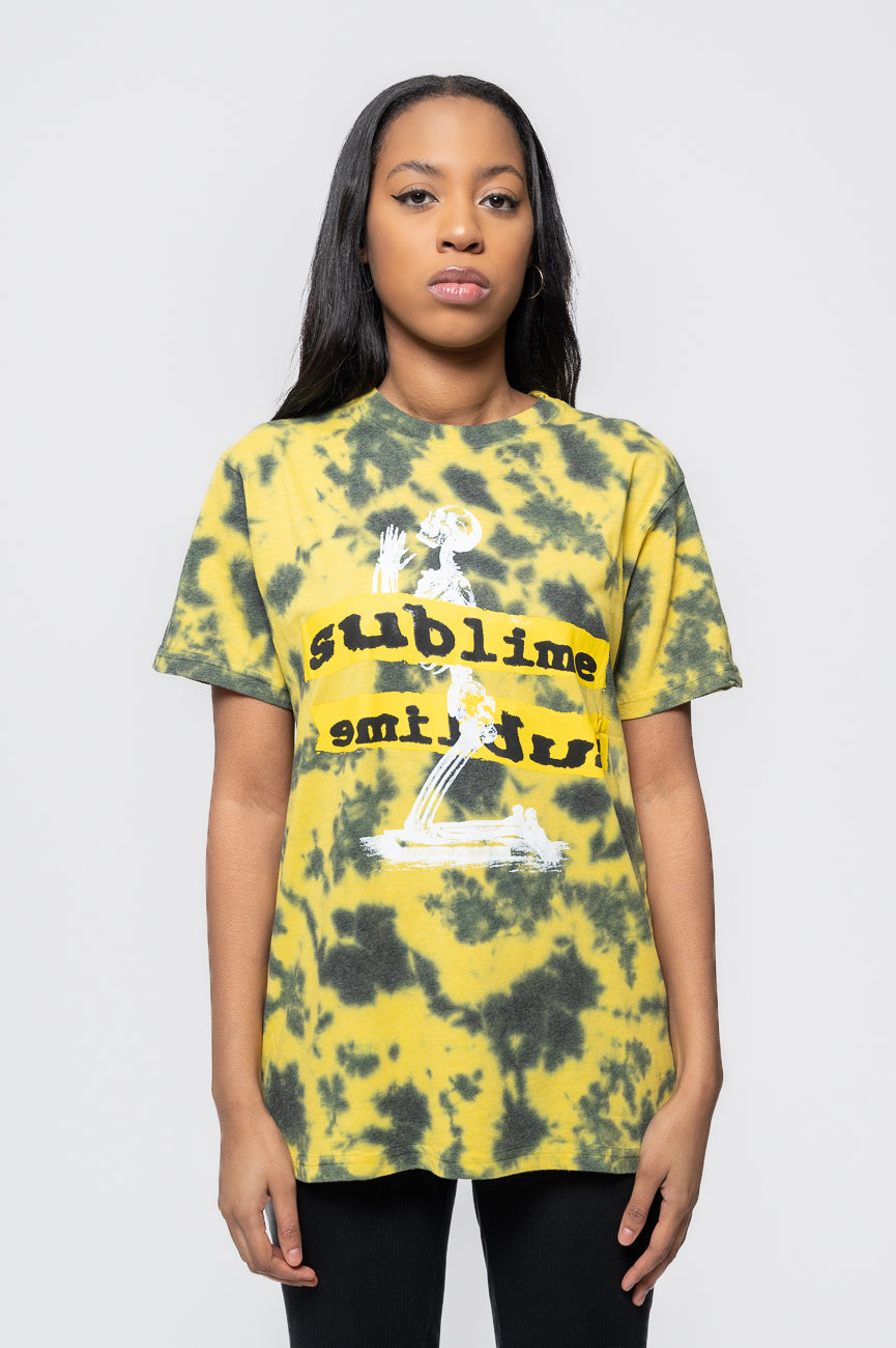 Sublime Praying Skeleton Dip Dye T Shirt product image 1