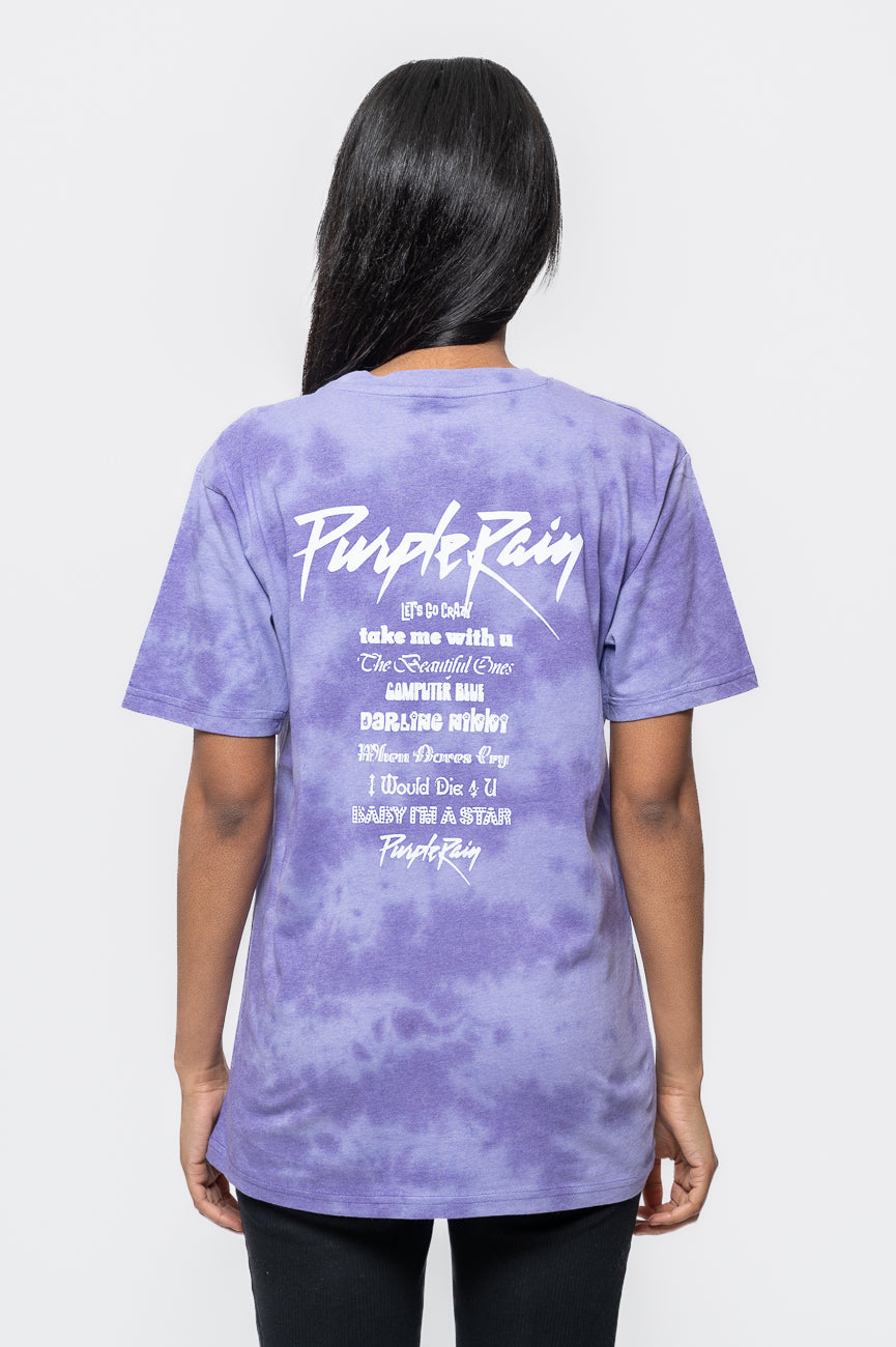 Prince Purple Rain Track List Dip Dye T Shirt product image 4