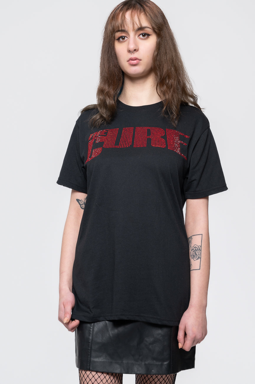 The Cure Diamante Band Logo T Shirt product image 1